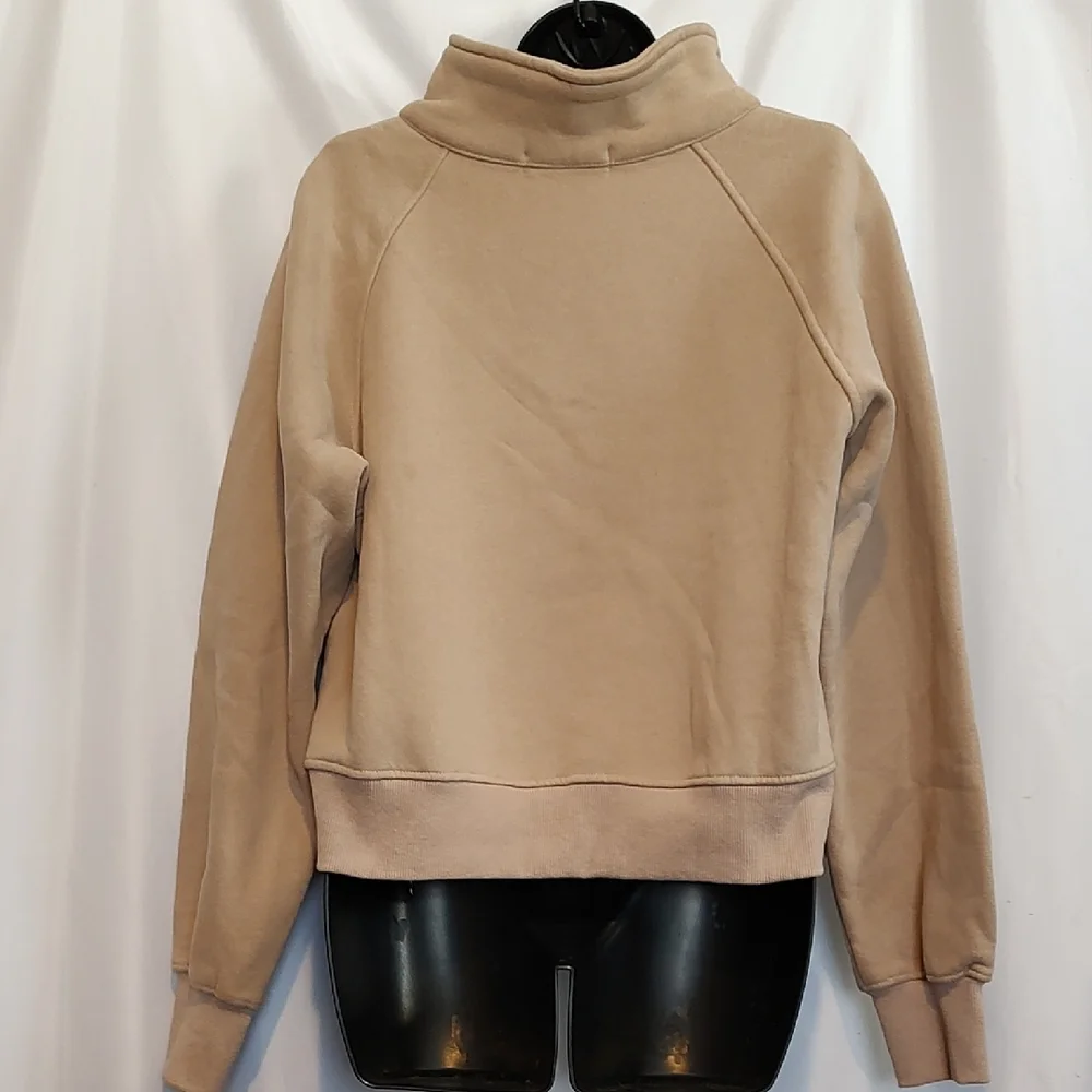 Women's Tan Half-Zip Sweater - Picture 5 of 7
